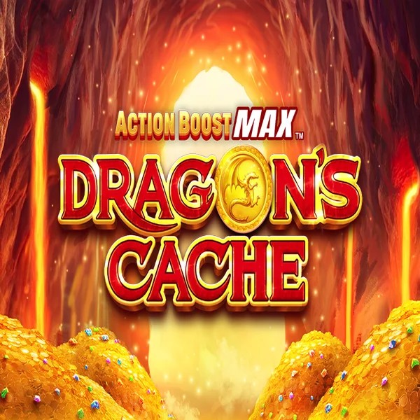 Action Boost Max Dragon's Cache casino game by SpinPlay Games – featured logo at Goldzino Casino