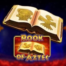 Book of Aztec online game logo by Amatic Industries on goldzinocasino.eu.com