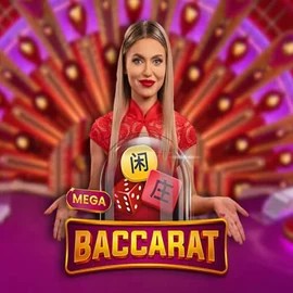 Mega Baccarat game by Pragmatic Play – logo hosted on Goldzino Casino
