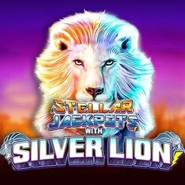 Stellar Jackpots with Silver Lion casino game by Lightning Box Game – featured logo at Goldzino Casino