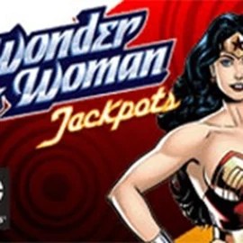 Wonder Woman Jackpots online game logo by Amaya on goldzinocasino.eu.com